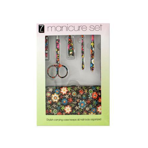 Manicure Set with Stylish Floral Carrying Case ( Case of 12 )