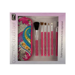 Cosmetic Brush Set with Carrying Case ( Case of 1 )