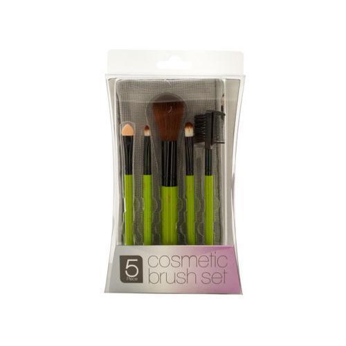 Cosmetic Brush Set with Mesh Zipper Case ( Case of 12 )