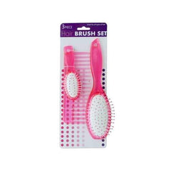 Paddle Hair Brushes & Wide Tooth Comb Set ( Case of 12 )