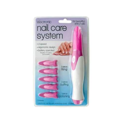 Electronic Nail Care System with 5 Attachments ( Case of 12 )