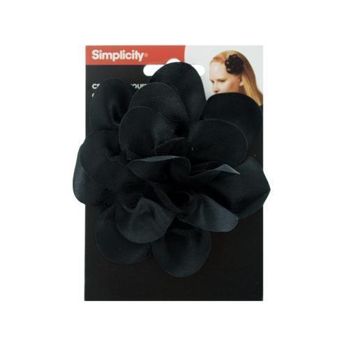 simplicity black net fabric flower headband accent ( Case of 18 )