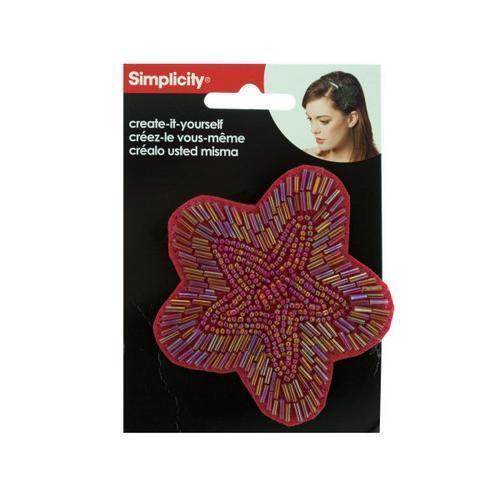 Red Beaded Flower Headband Accent ( Case of 72 )