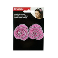 2pc sm rosette silver zip ( Case of 36 )