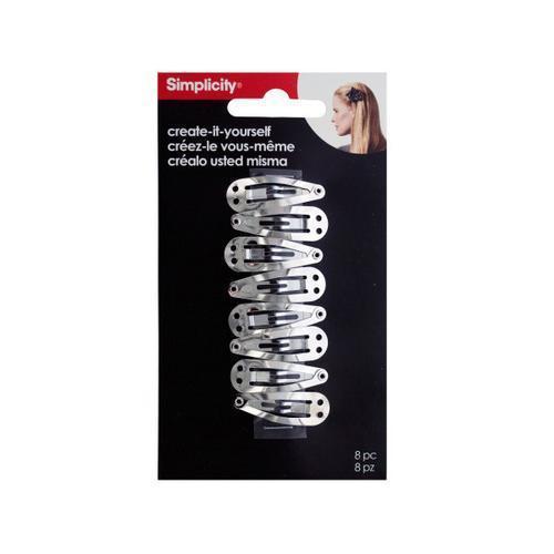 simplicity 8 pack create it yourself silver small snap clips ( Case of 96 )