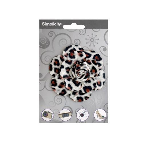 simplicty pleather leopard rose accent ( Case of 24 )