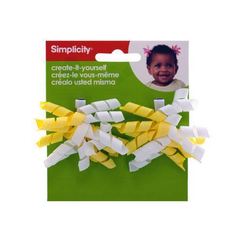 simplicity 2 piece mini yellow/lavender/blue korker clips ( Case of 18 )