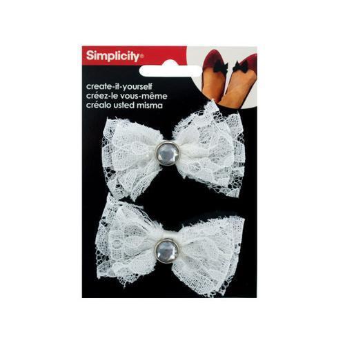 simplicity 2 pack lace bow w/jewel headband accent ( Case of 24 )