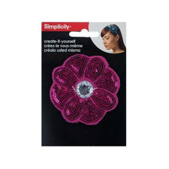Pink Sequin Flower with Jewel Headband Accent ( Case of 54 )
