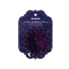 simplicity purple sequin starburst slide on headband accent ( Case of 96 )