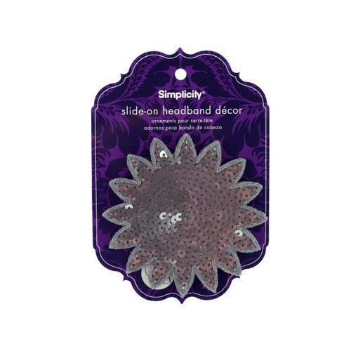 Silver Sequin Starburst Headband Accent ( Case of 72 )