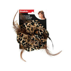 Leopard Flower with Feathers & Lace Headband Accent ( Case of 72 )