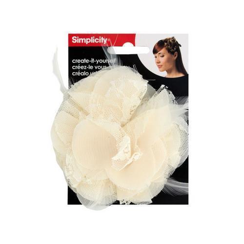 Lace & Feather Flower Headband Accent ( Case of 72 )