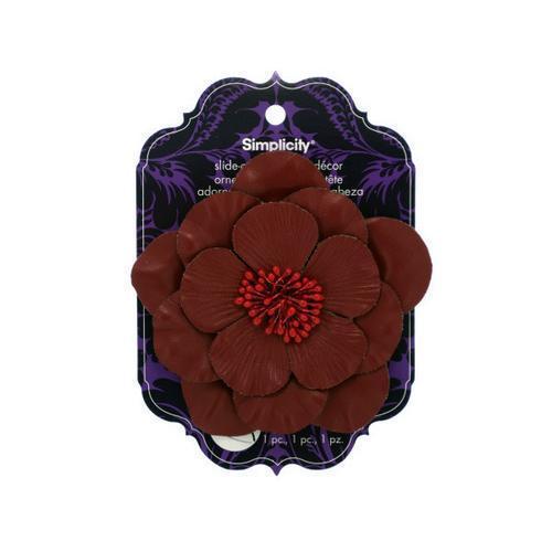 Red Flower Slide-On Headband Accent ( Case of 24 )