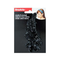 simplicity black sequin swirl accent ( Case of 48 )
