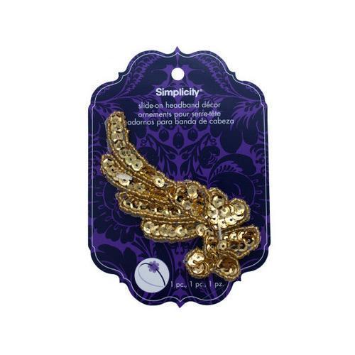 Gold Sequin Slide-On Headband Accent ( Case of 36 )