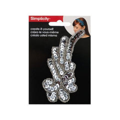simplicity silver sequin swirl headband accent ( Case of 96 )