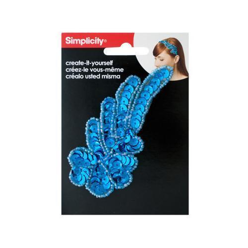 simplicity turquoise sequin swirl headband accent ( Case of 72 )