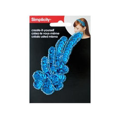 simplicity turquoise sequin swirl headband accent ( Case of 96 )